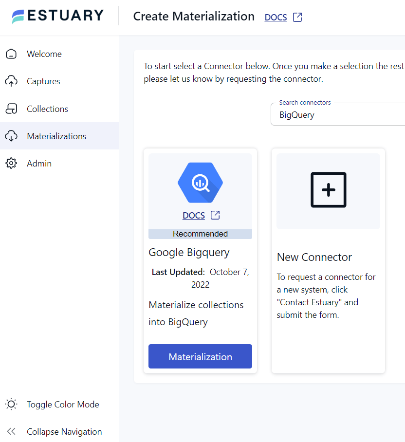 firesbase to bigquery - estuary bigquery connector