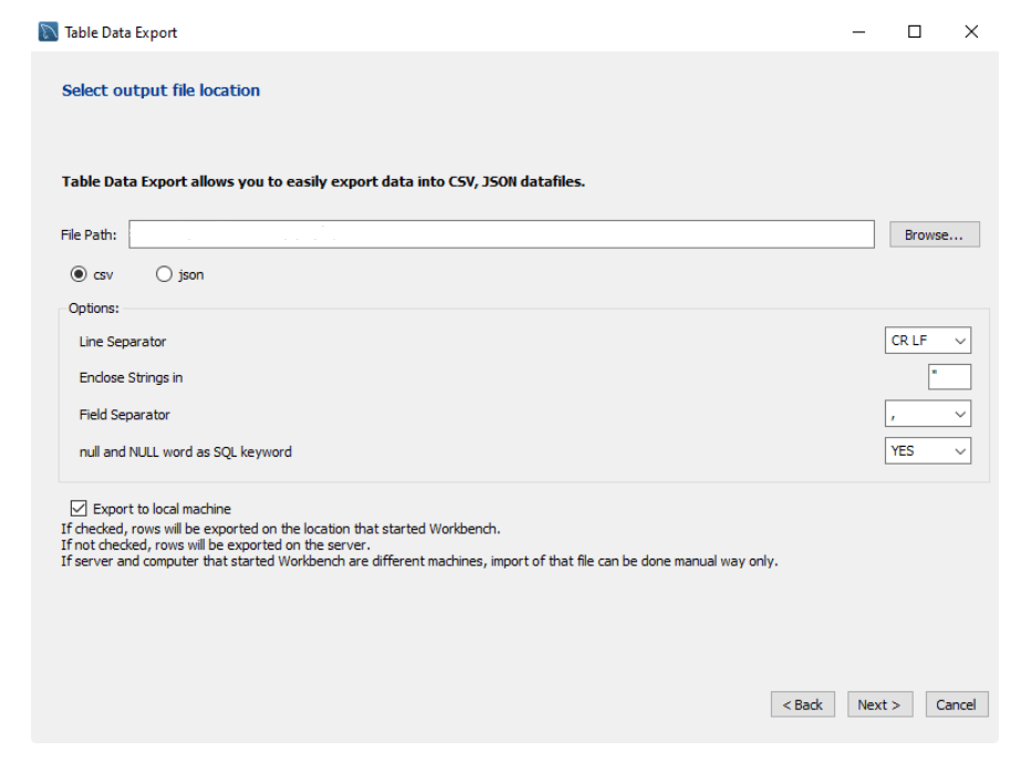 MySQL to Databricks - choose output file path