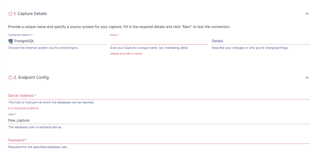 Postgres to AlloyDB - Postgres connector configuration