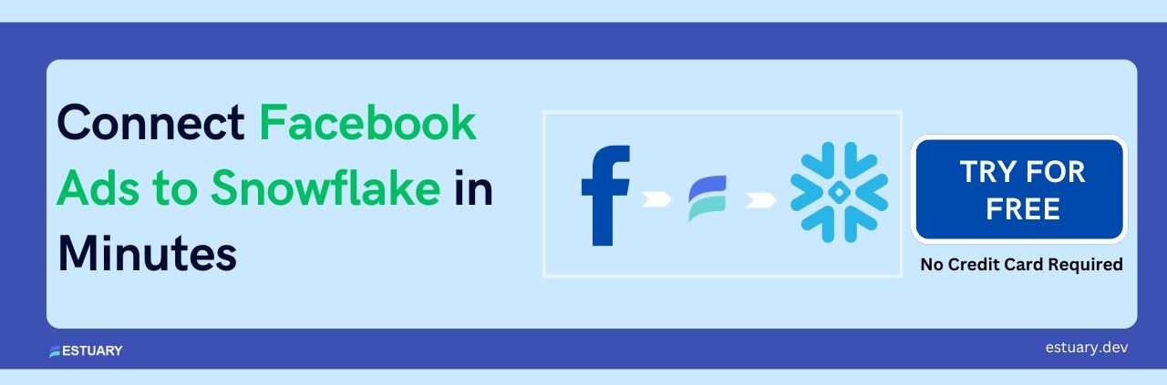 Connect Facebook Ads to Snowflake in Minutes