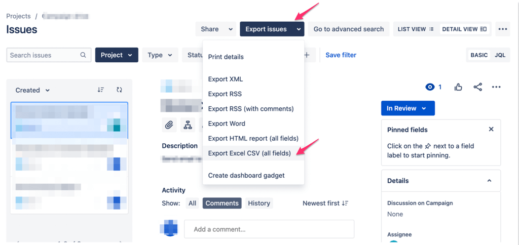 Jira to Postgres - Jira Step 3