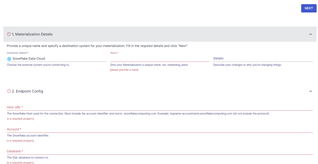 braintree to snowflake - Snowflake config