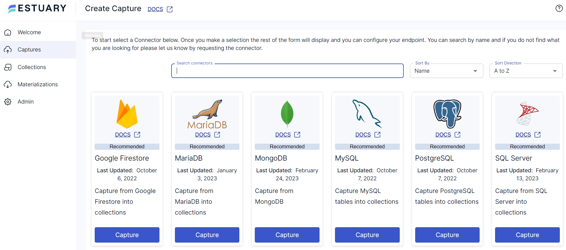 Streaming Data Integration - Estuary Create Capture