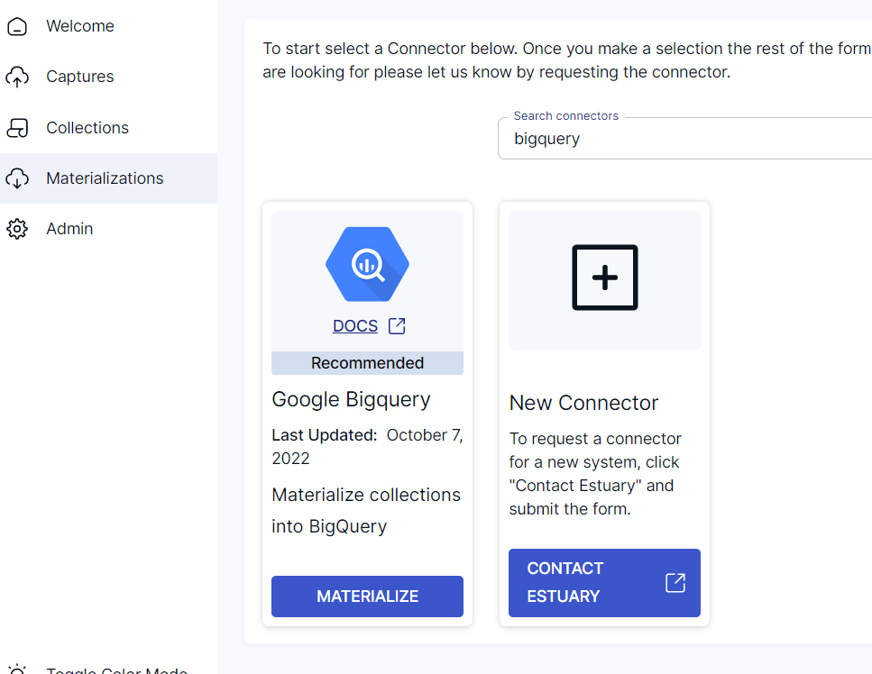 Google Sheets to BigQuery - BigQuery connector search results