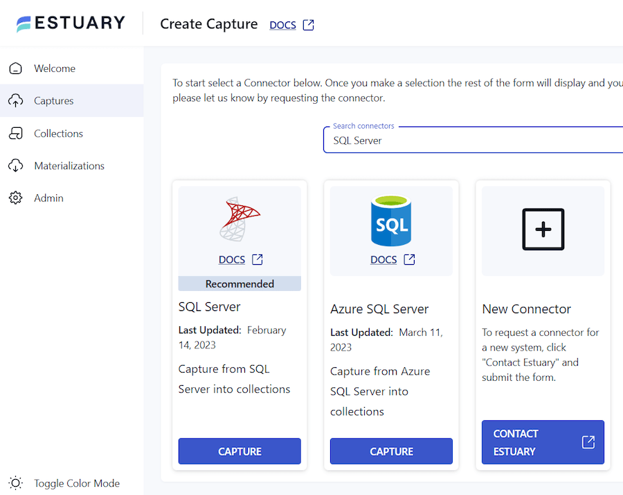 sql server to redshift - sql server connector