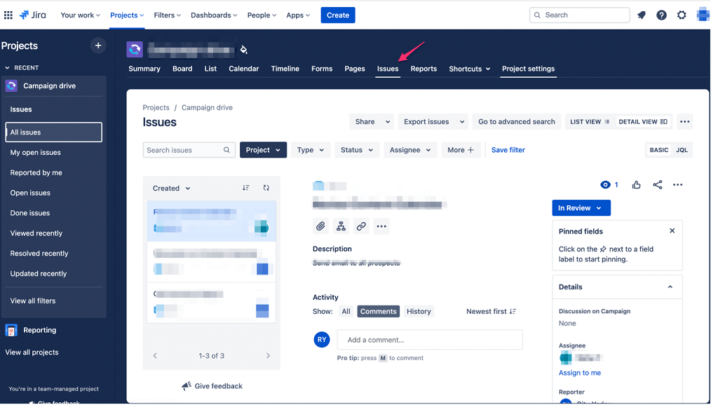 Jira Issues