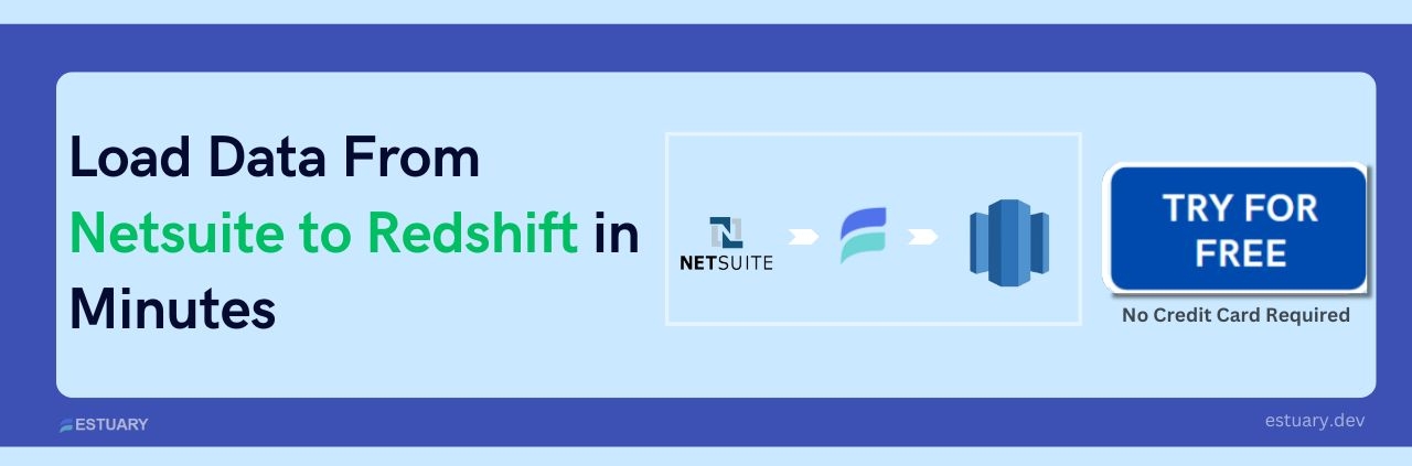 Load Data From Netsuite to Redshift