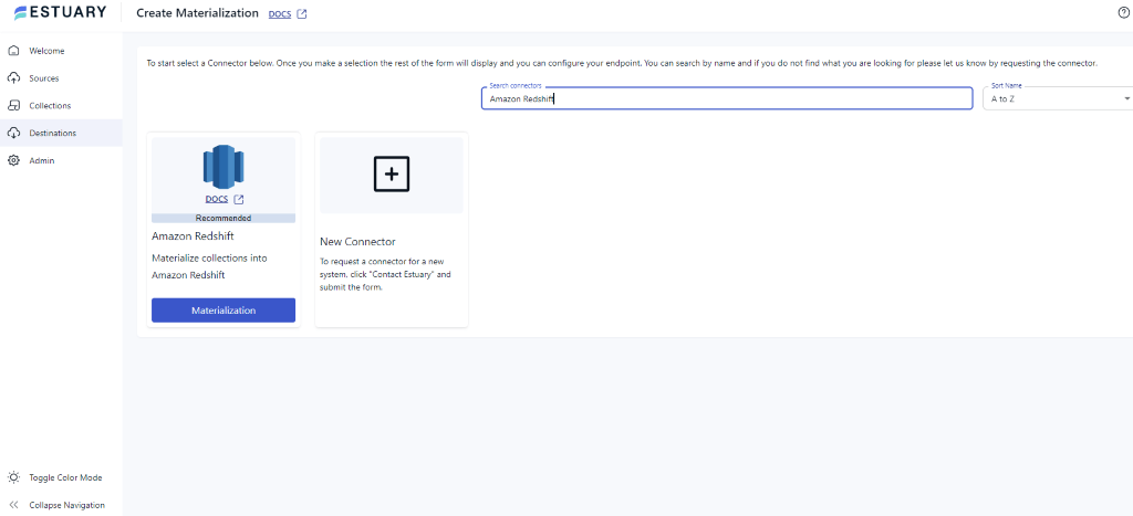 GSC to Redshift - Redshift connector 